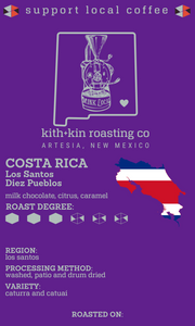 Costa Rica Los Santos Diez Pueblos Single Origin (medium roast)
